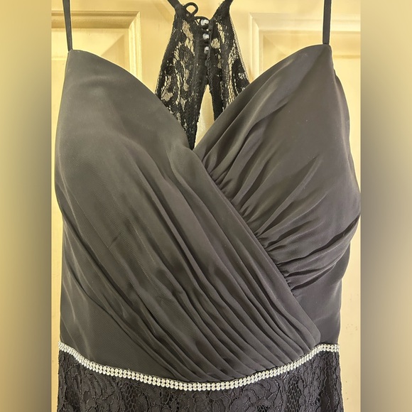 Christina Wu Celebration Elegant Black Lace Evening Dress - Picture 2 of 9